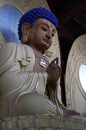 16 White and Blue Buddha