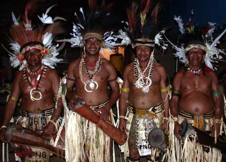 Four PNG Male Dancers