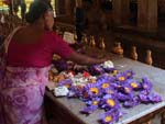 Lady Purchases Flowers at Temple
