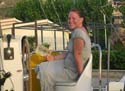 43 Randi Jo reading in Tropea Marina