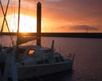 018 Sunset Glows on Another CAT, Mackay Marina