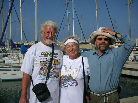03 Gunter and Lois with Uzy at Ashkelon Marina, Israel