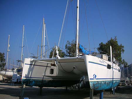16 Pacific Bliss on the hard in Marmaris Yacht Marina