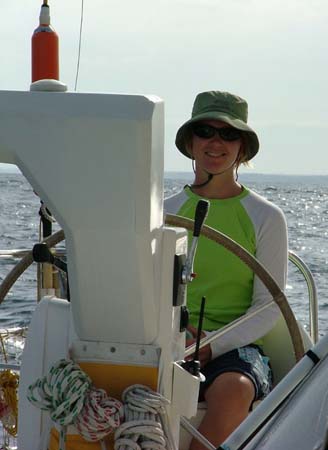 02 Liz at the helm of Simpatica