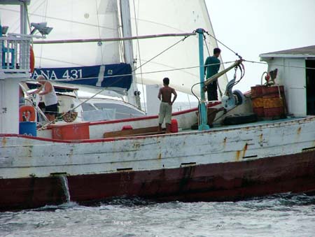 08 Fishing Boat Closes in on Pacific Bliss (courtesy Simpatica)