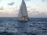 13 Simpatica under sail, towards dusk