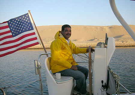 03 Our Canal Pilot steers Pacific Bliss through the Suez Canal