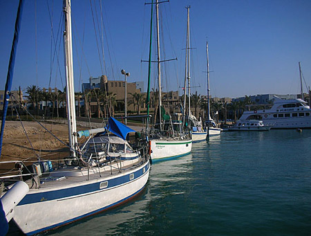 10 Yachts along the quay, Port Ghalib