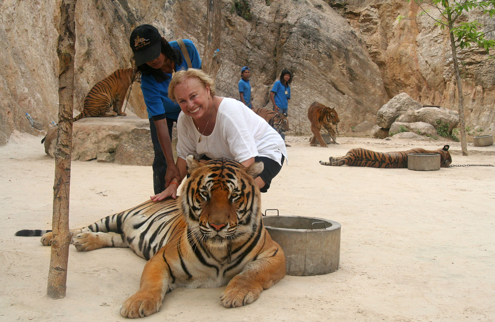 1 Setting up for a photo in the Tiger Temple
