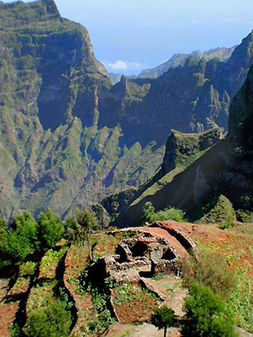 Cape Verde, Santa Antao, Terraced Mountain Farms